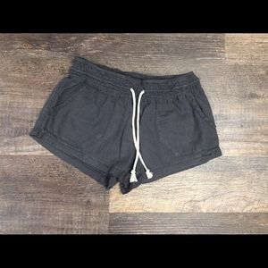 Juniors Charcoal Drawstring Shorts Small